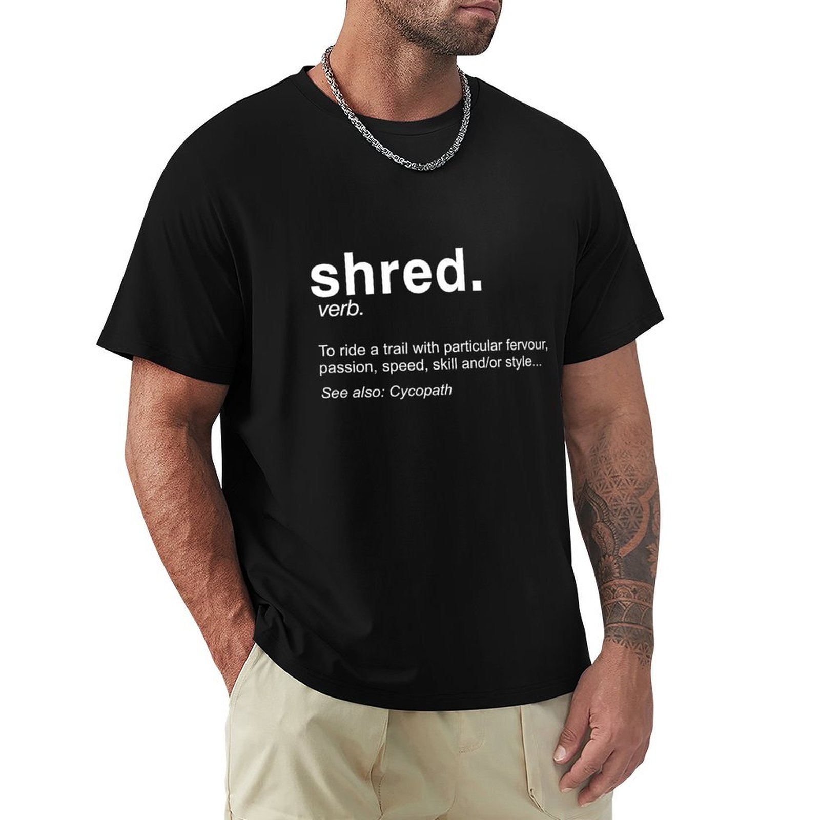 Mountain Biking Definition - T-shirt de VTT Shred It Definition