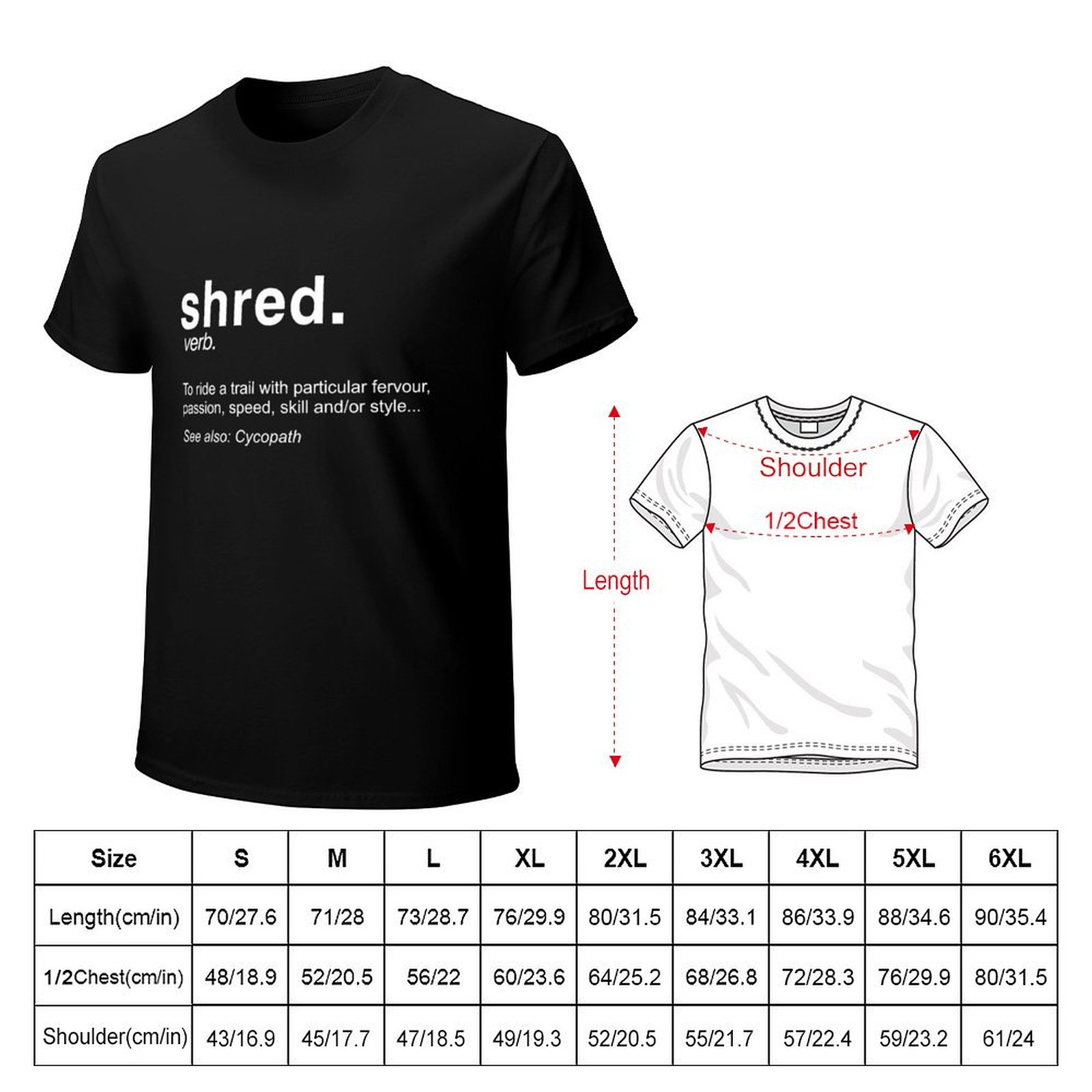 T-shirt de VTT Shred It Defini - Mountain Biking Definition avis et prix